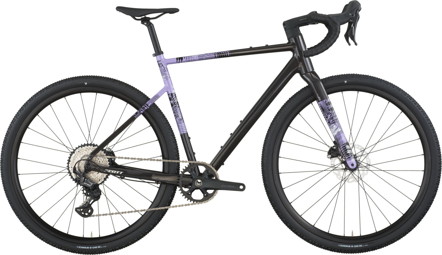 Scott Speedster Gravel 10 carbone noir/tulipe pourpre