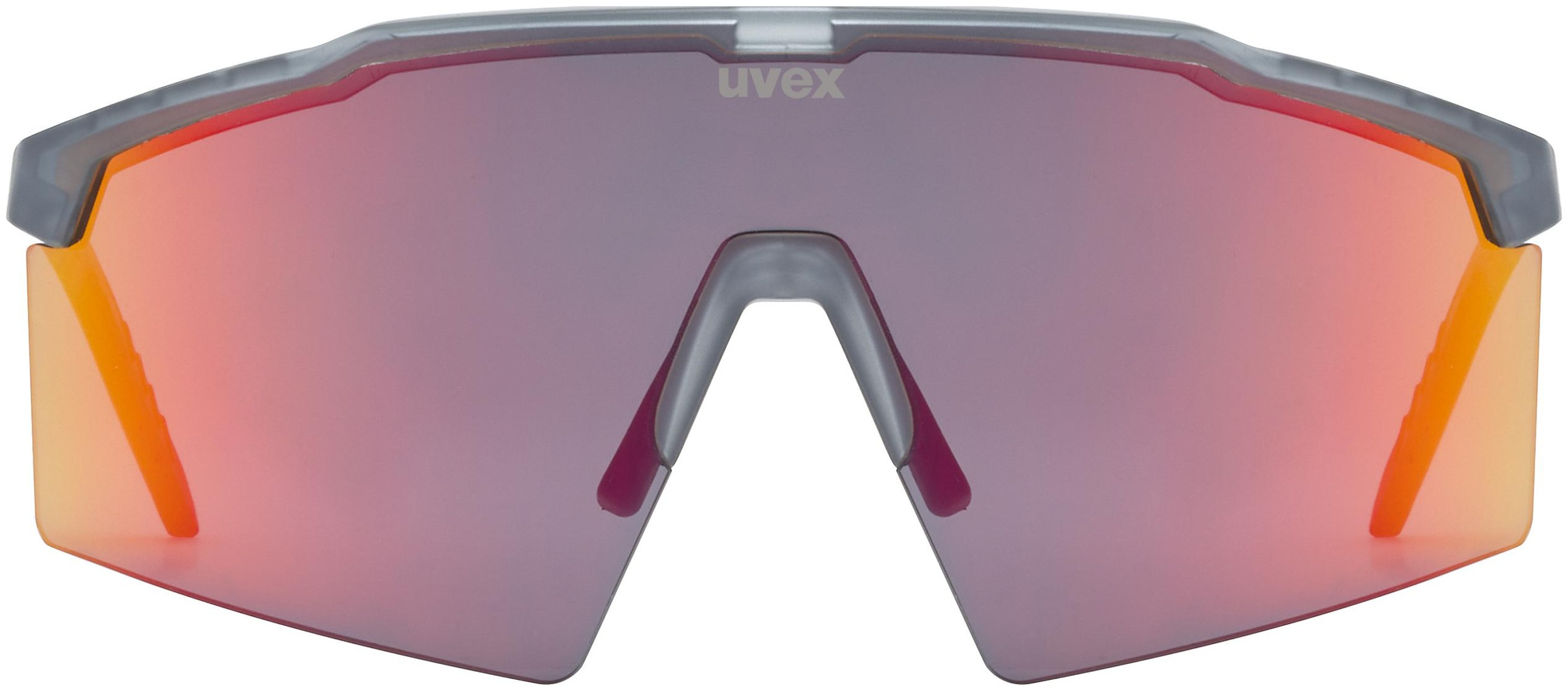 uvex Flowline Lunettes de vélo Smoke Mat / Mirror Red