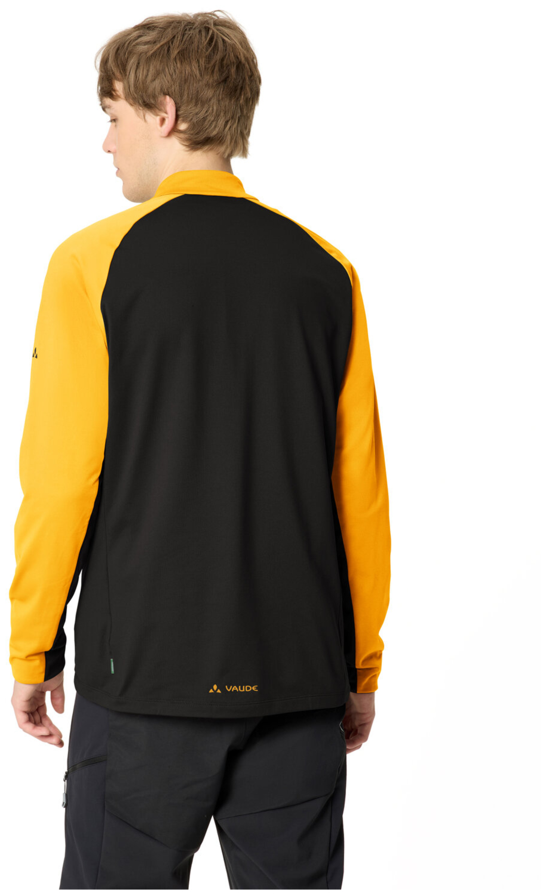 VAUDE T-shirt homme Qimsa demi-zip manches longues safran