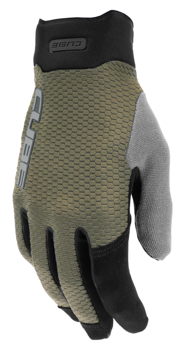 Cube Gants Gravity à doigts longs TM olive´n´grey