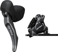 Shimano GRX ST-RX820-LA/BR-RX820 Set de freins à disque avant Flat Mount pour tige de selle Vario gris/noir – aktuelle Variante