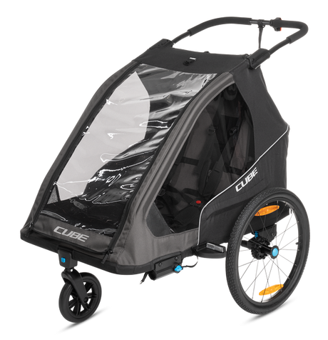 Cube remorque enfant Double PURE noir, gris