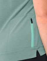 VAUDE Women's Altissimo Q-Zip Shirt fougère poussiéreuse uni