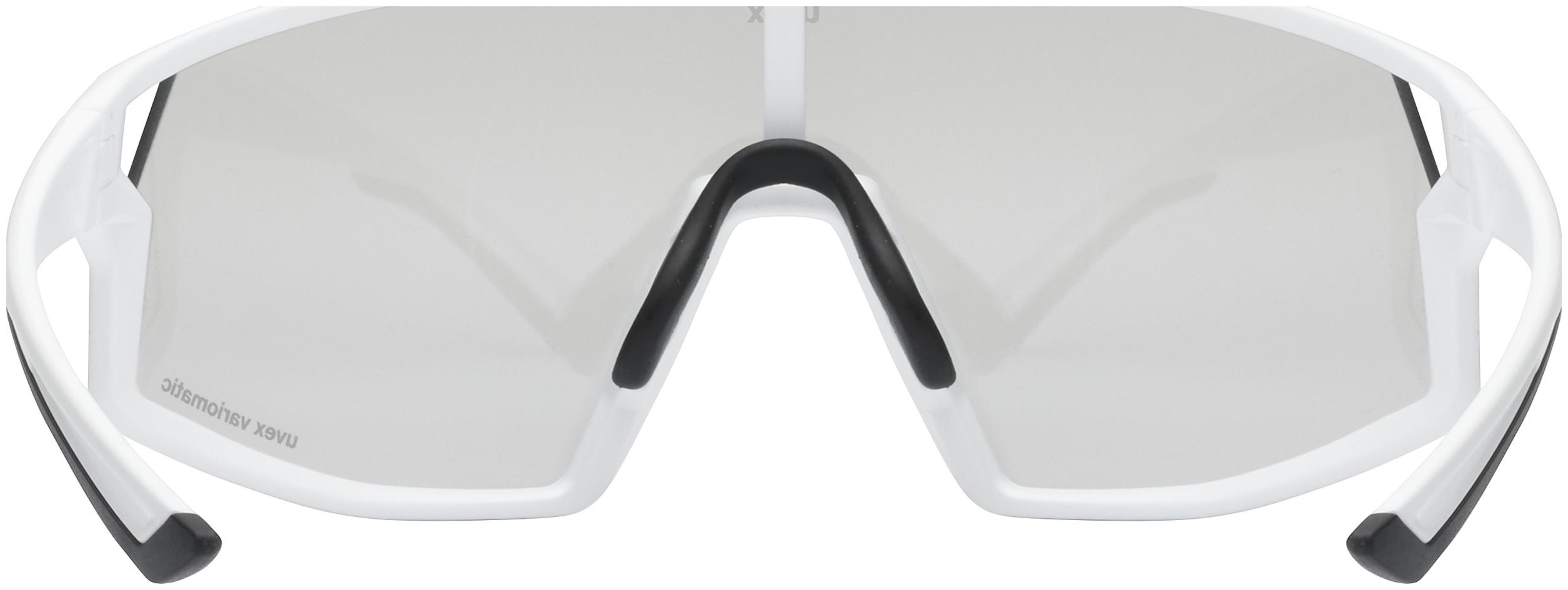 uvex Skyryse V lunettes de vélo Blanc Mat / Lightmirror Silver