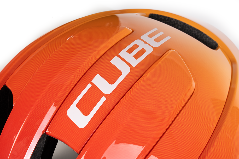 Cube Casque HERON Teamline blanc'n'orange