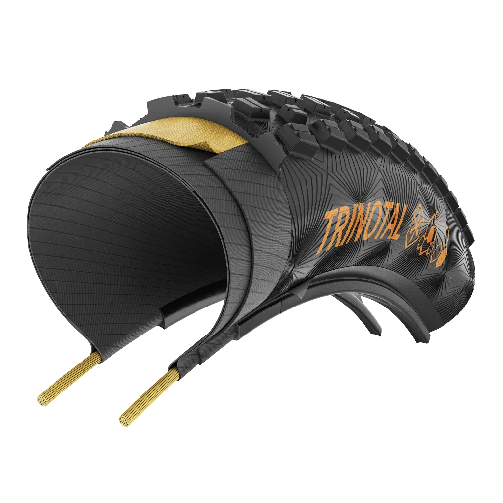 Continental Trinotal Trail Grip pliable 28" pneu pliable noir / peau transparente