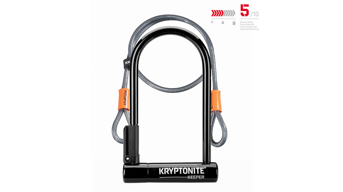 Kryptonite Keeper Standard + Antivol en U Kflex 120cm