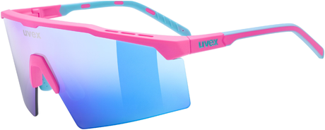 uvex Flowline lunettes de vélo Rose Mat / Miroir Bleu