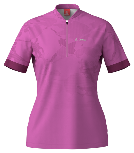 Löffler W Maillot Vélo Manches Courtes Illusion Rose