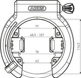 ABUS Granit 6950M AM R Xplus Antivol de cadre noir