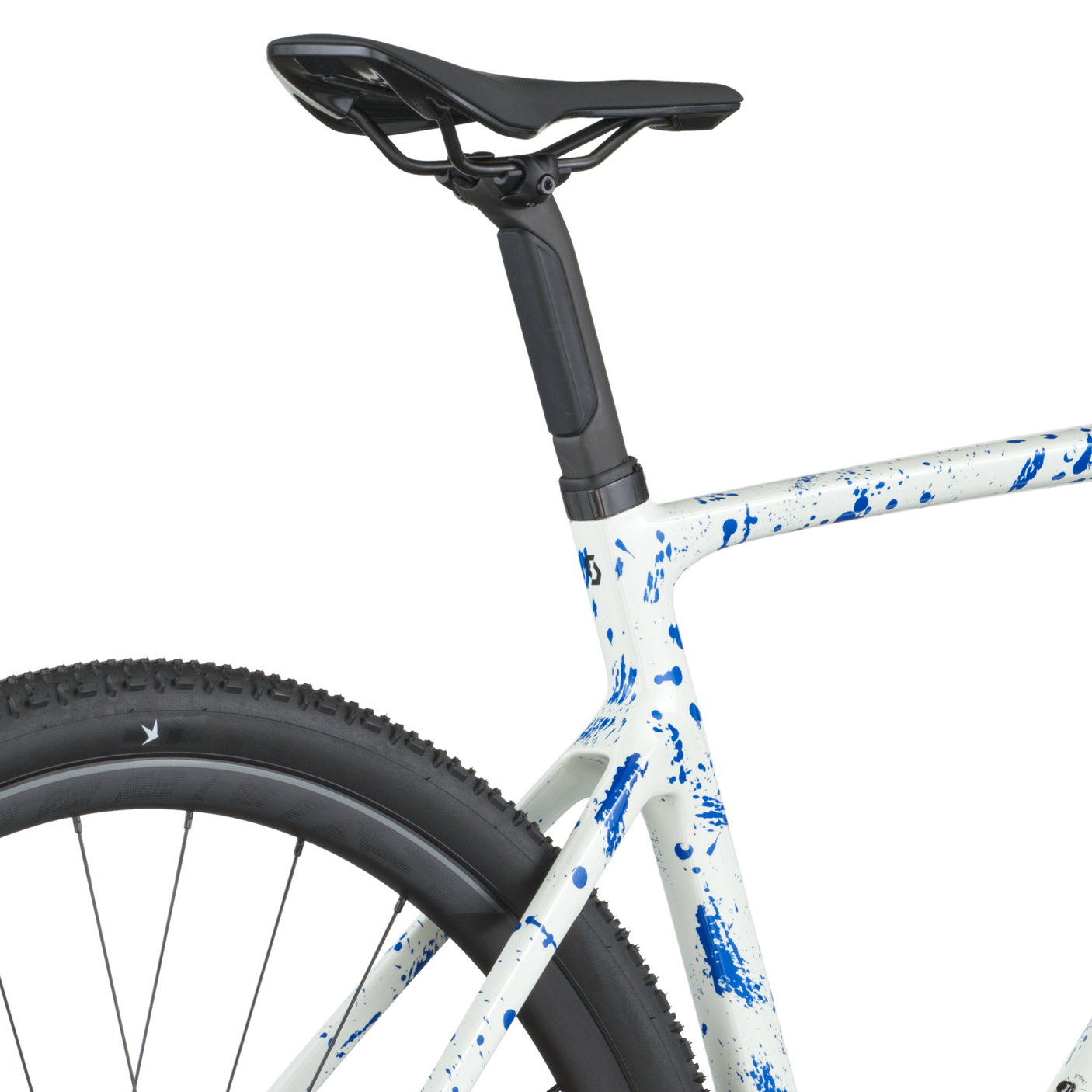 Scott Addict Gravel 30 blanc/bleu éclaboussé
