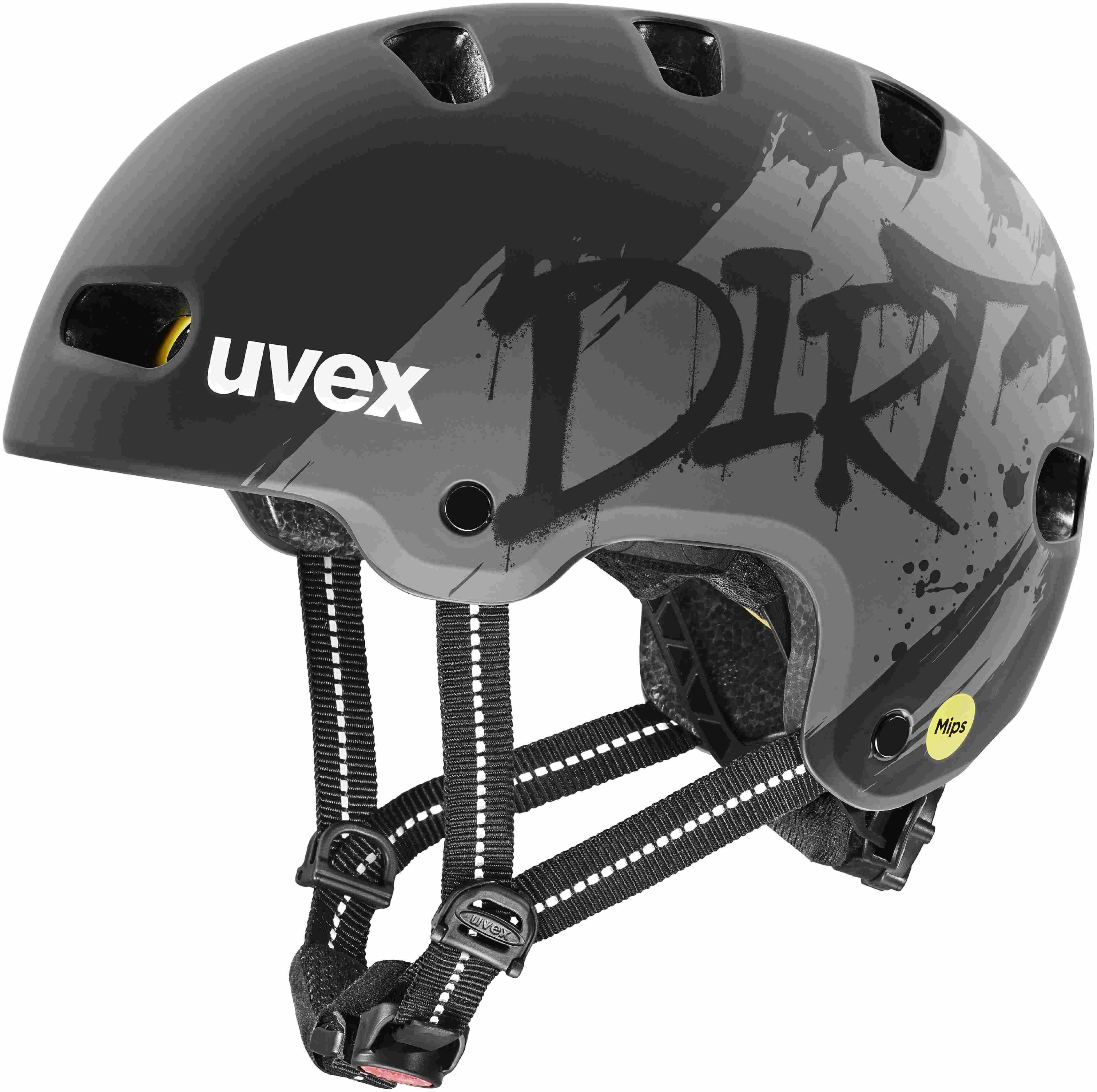 uvex Kid 4 Style Mips Casque enfant Dirt Black Mat
