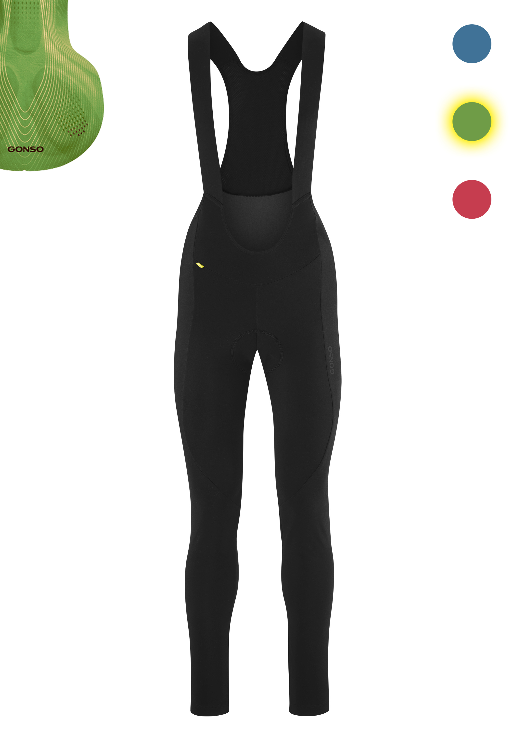Gonso Sitivo Tight BIB W noir / vert vif
