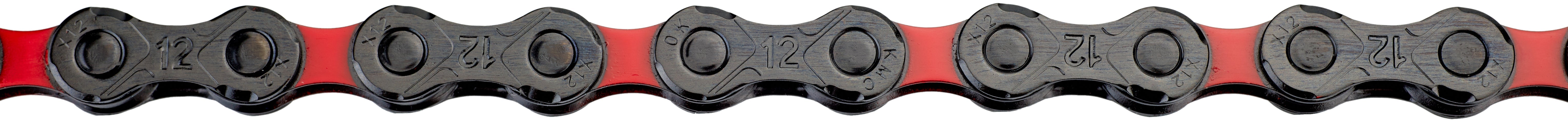 KMC DLC 12 chaîne 12 vitesses noir/rouge