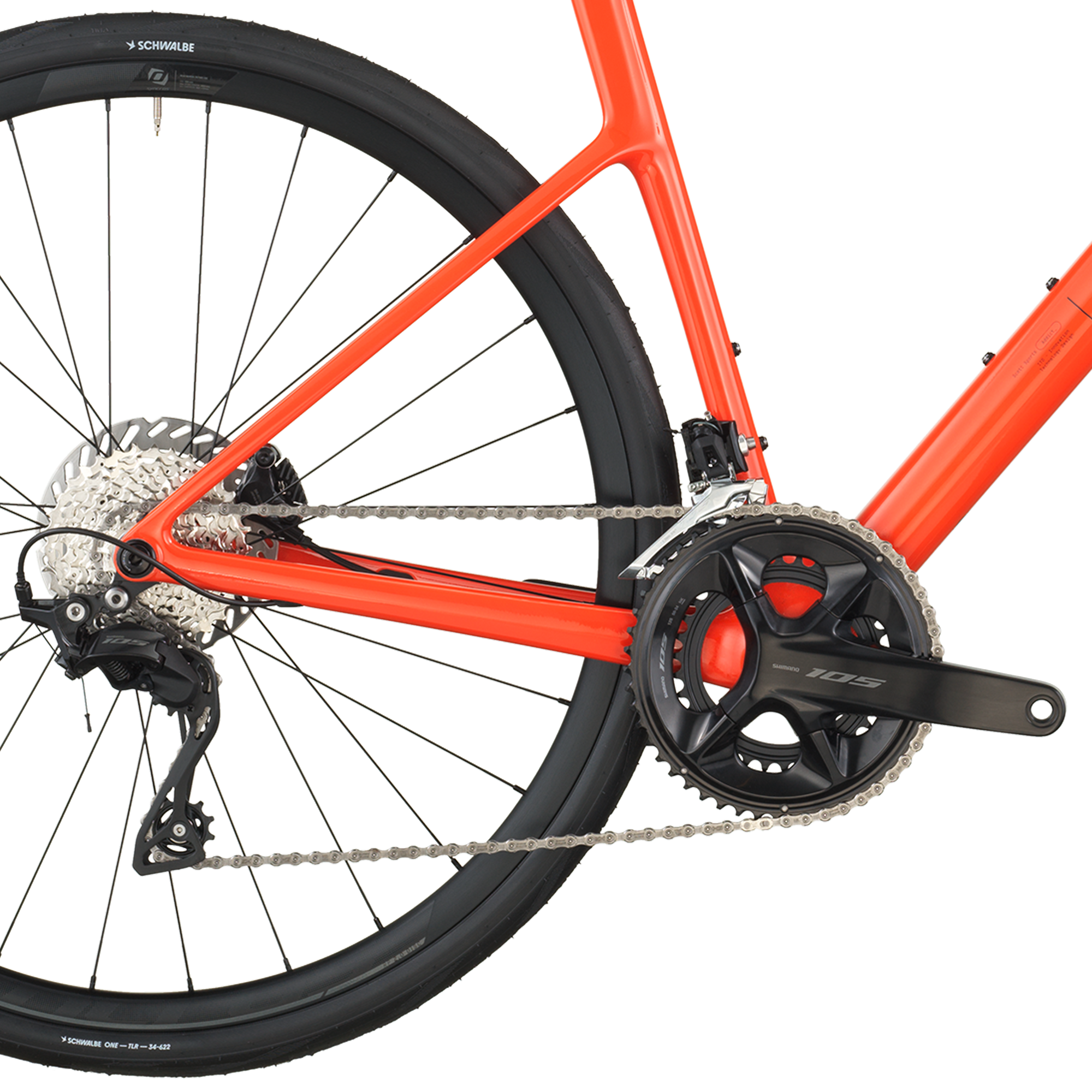 Scott Addict 50 orange flamme