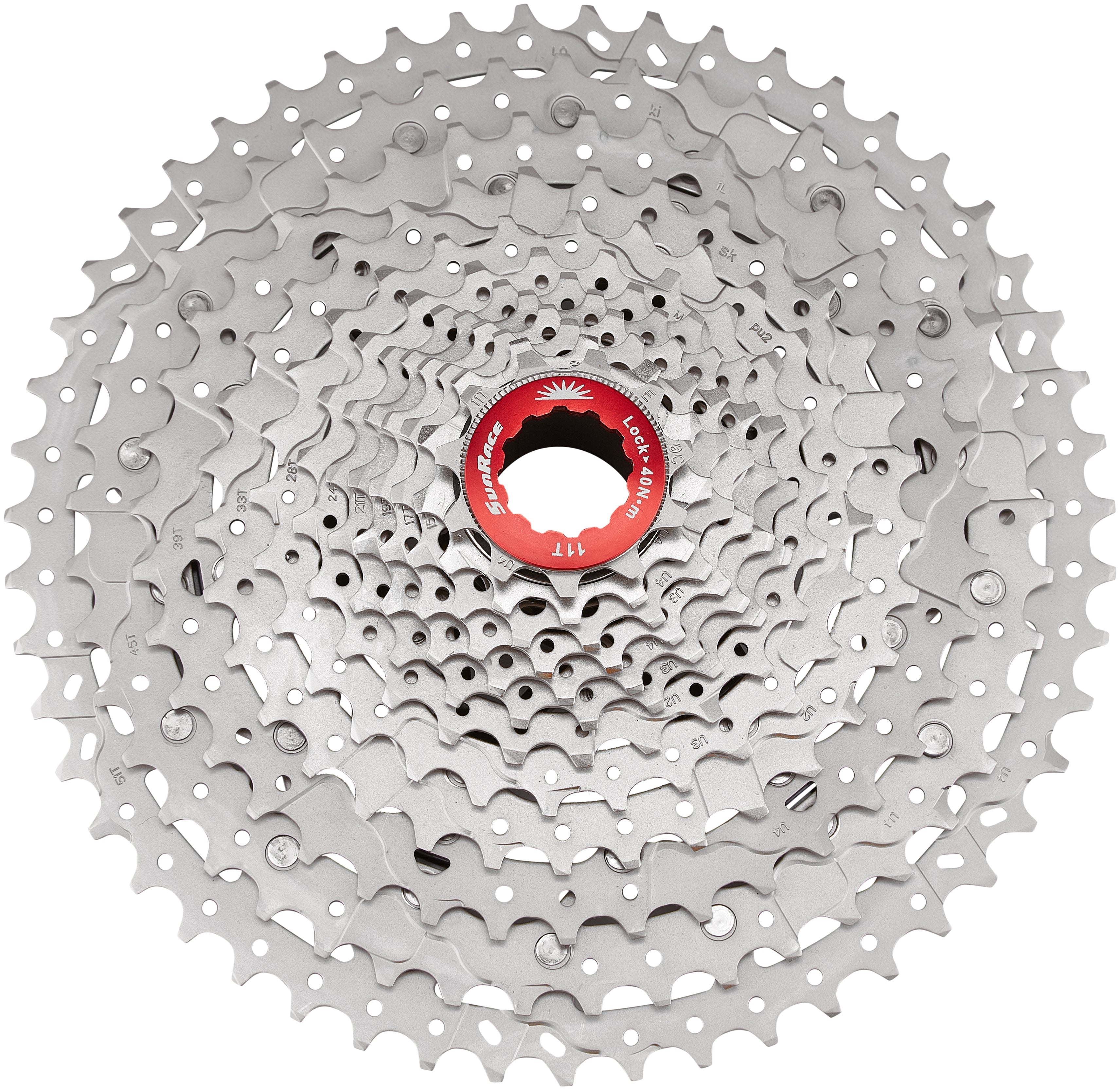SunRace CSMZ800 WA1 Cassette 12 vitesses 11-51 dents argent