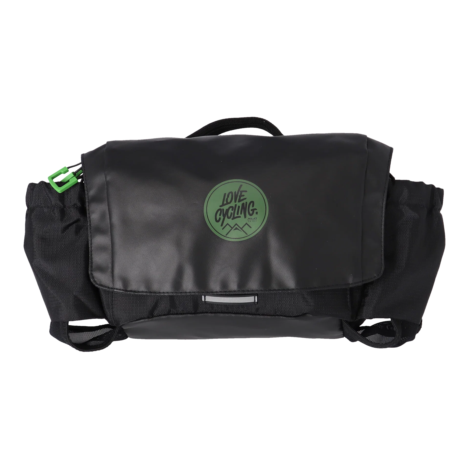 XLC BA-H01 Sac banane 3,6l noir/vert, Love Cycling