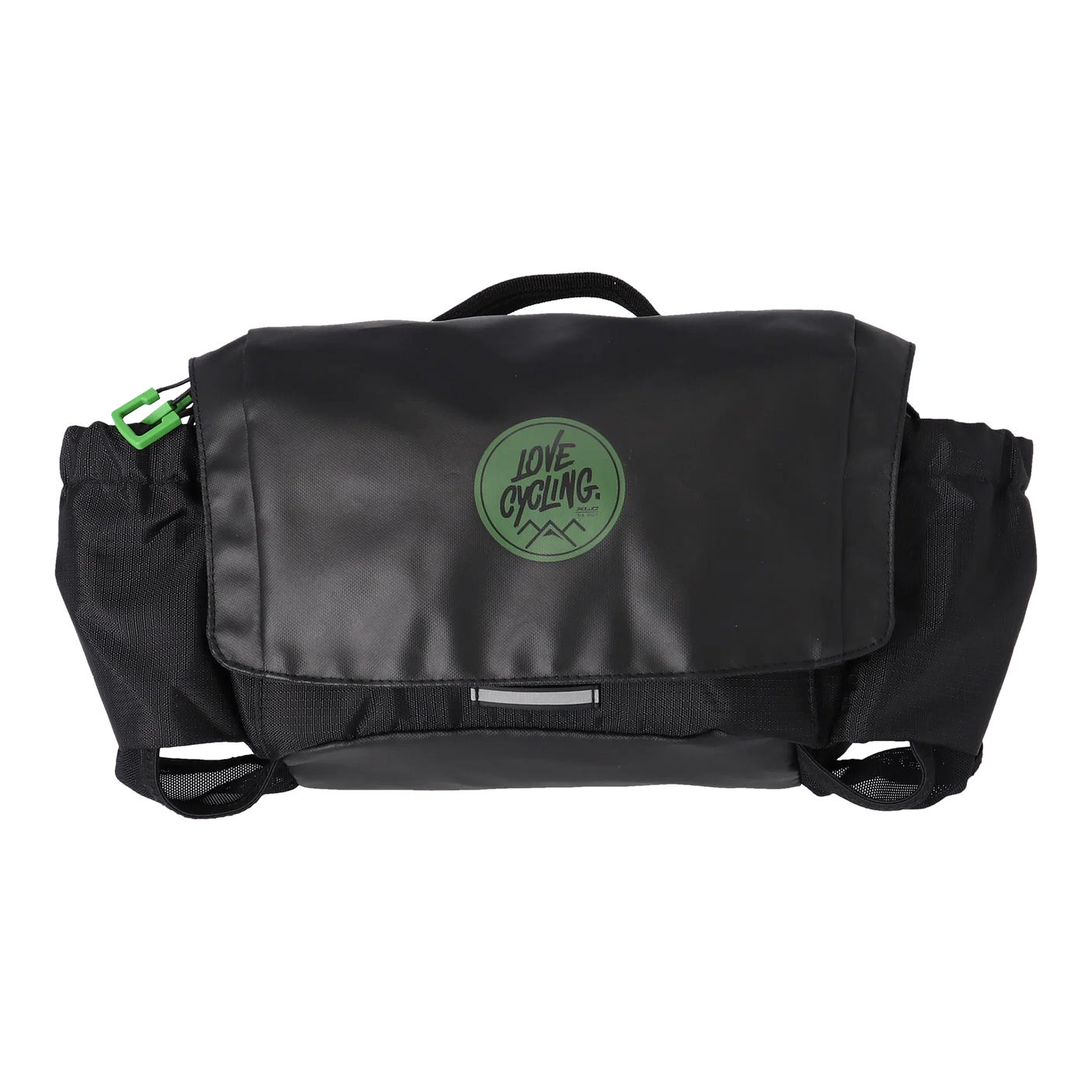 XLC BA-H01 Sac banane 3,6l noir/vert, Love Cycling