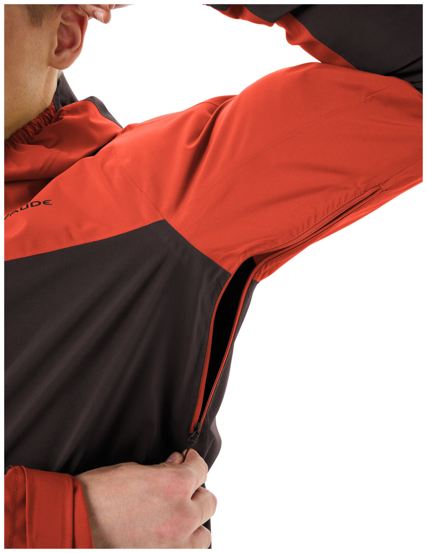 VAUDE Veste de pluie Moab pour homme rouge lumineux/noir