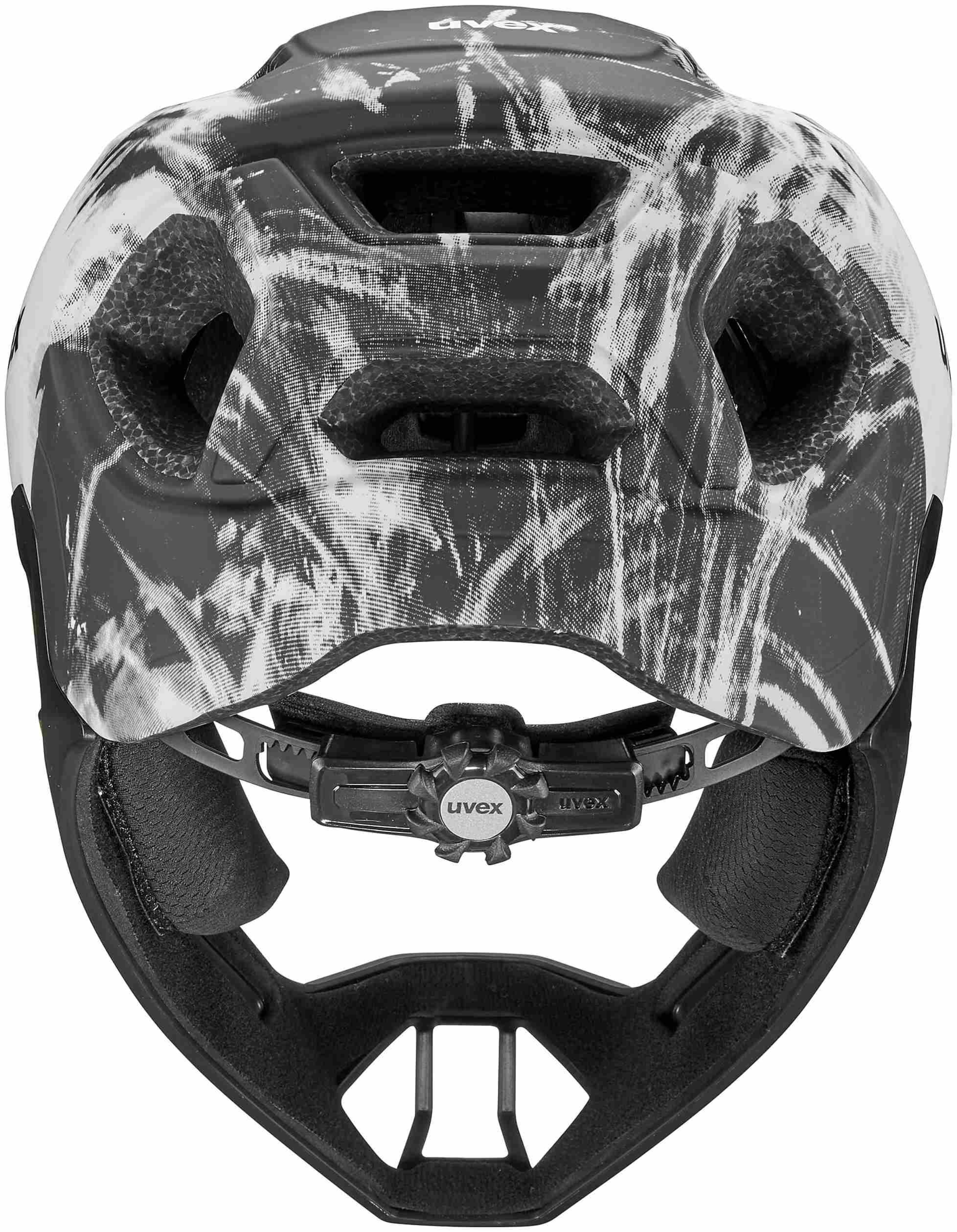 uvex React Jr. Casque intégral enfant Noir-Blanc Mat