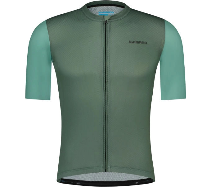 Shimano ARIA Maillot à Manches Courtes Vert Restore