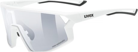 uvex Skyryse V lunettes de vélo Blanc Mat / Lightmirror Silver