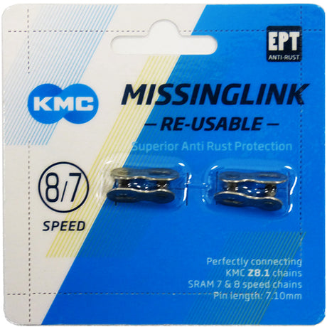 KMC 7/8R EPT MissingLink 7/8 vitesses 7,1mm argent