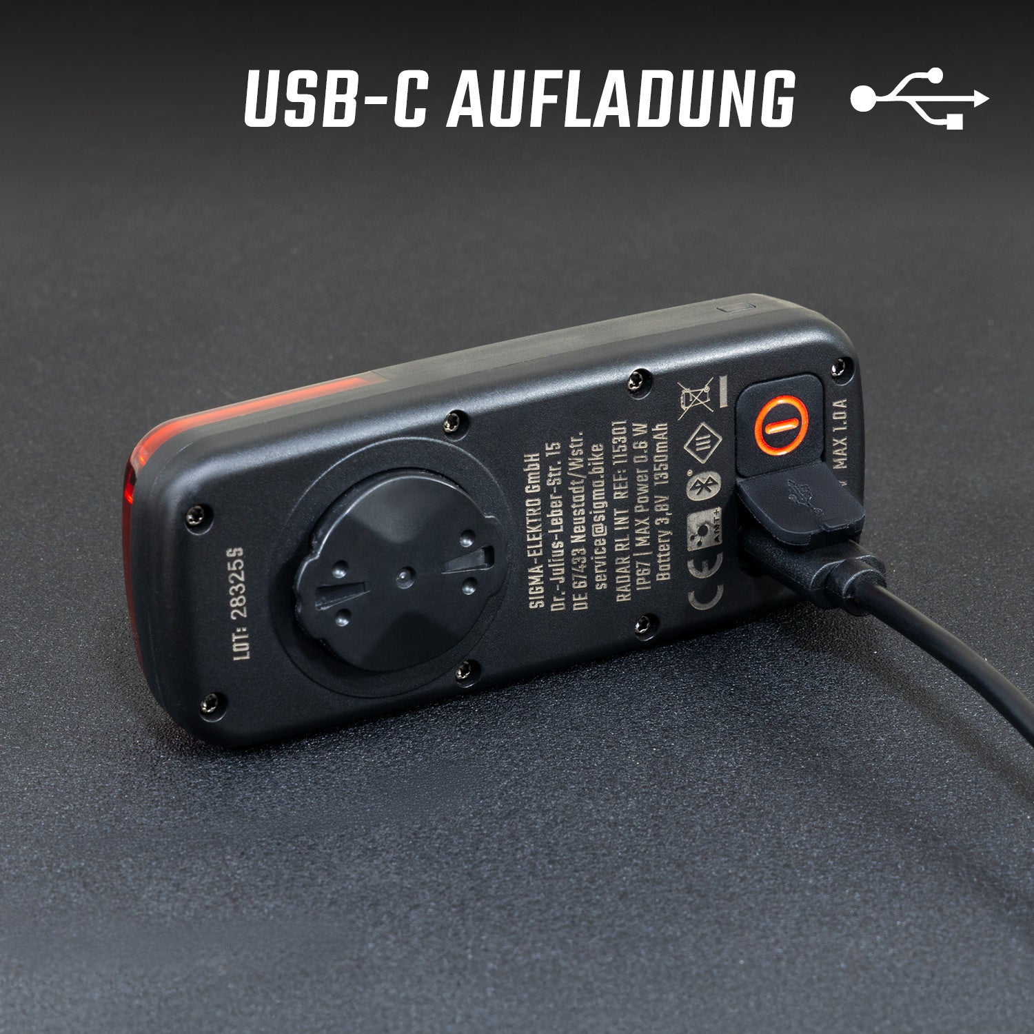 Sigma RECO 80 Link Radar avec feu arrière homologué StVZO