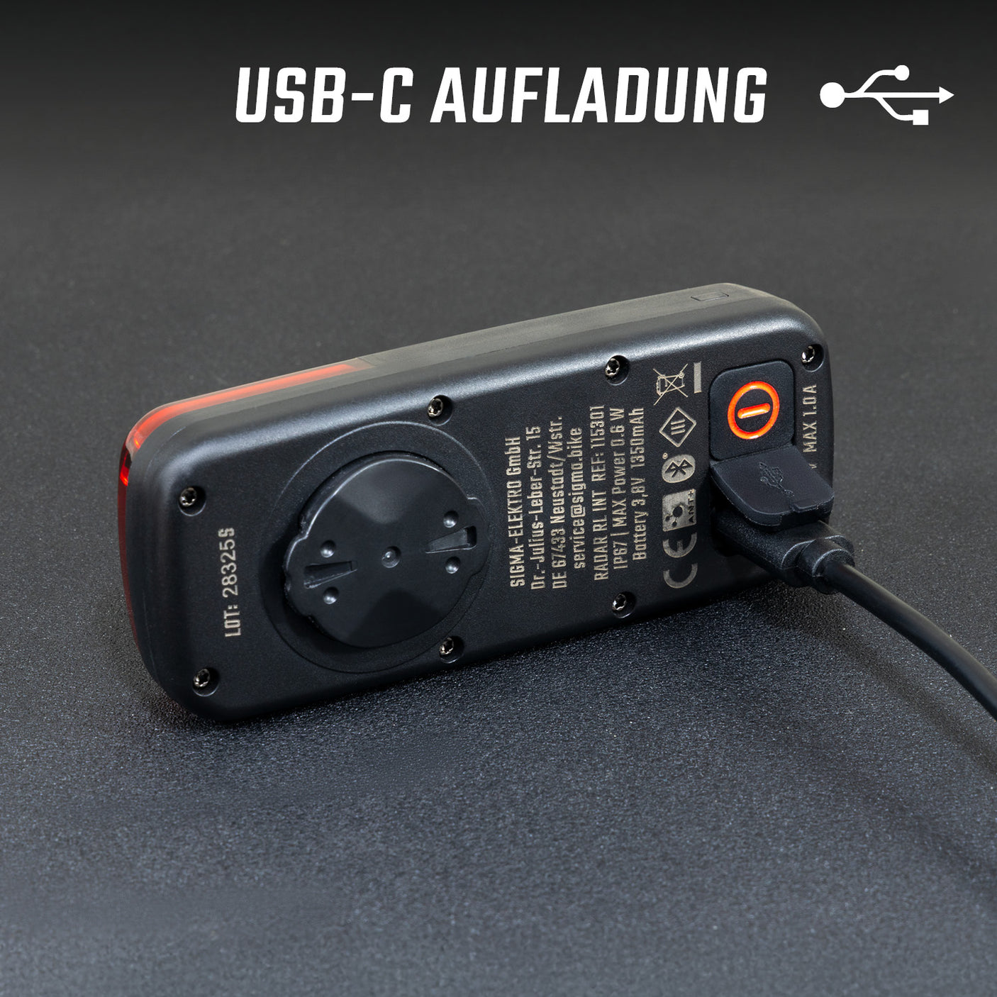 Sigma RECO 80 Link Radar avec feu arrière homologué StVZO