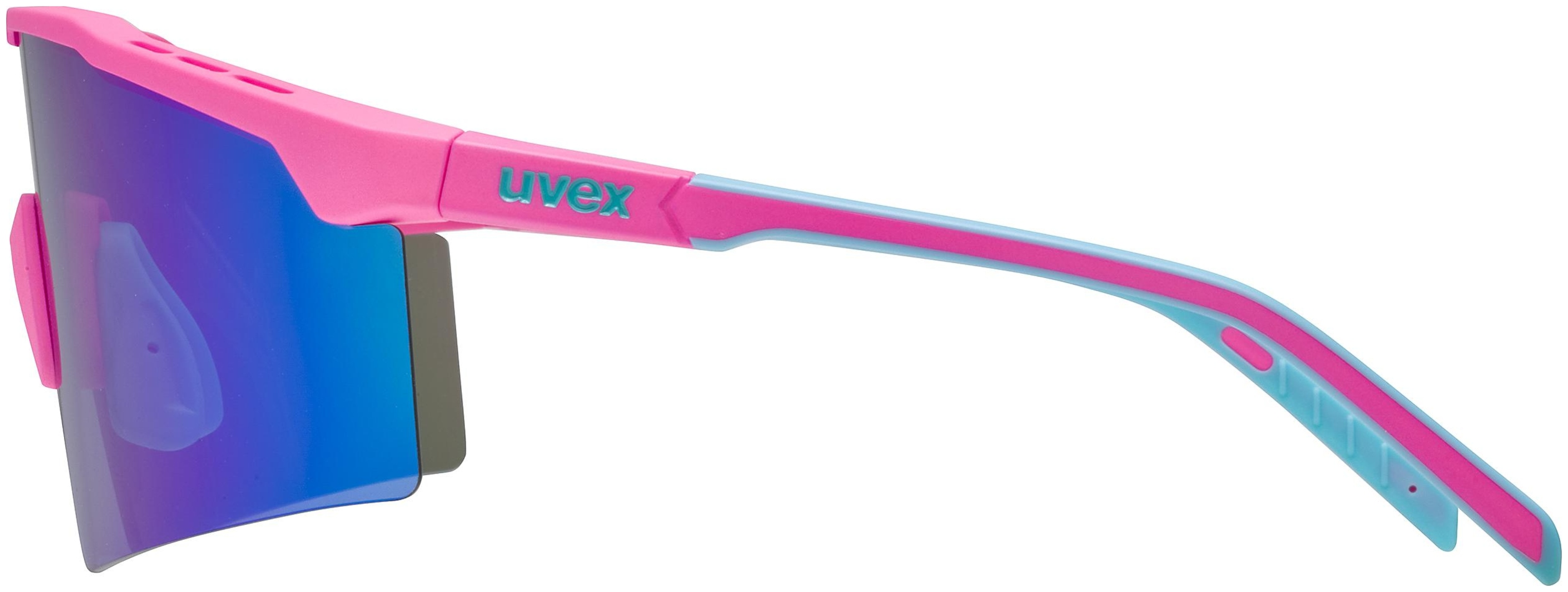 uvex Flowline lunettes de vélo Rose Mat / Miroir Bleu