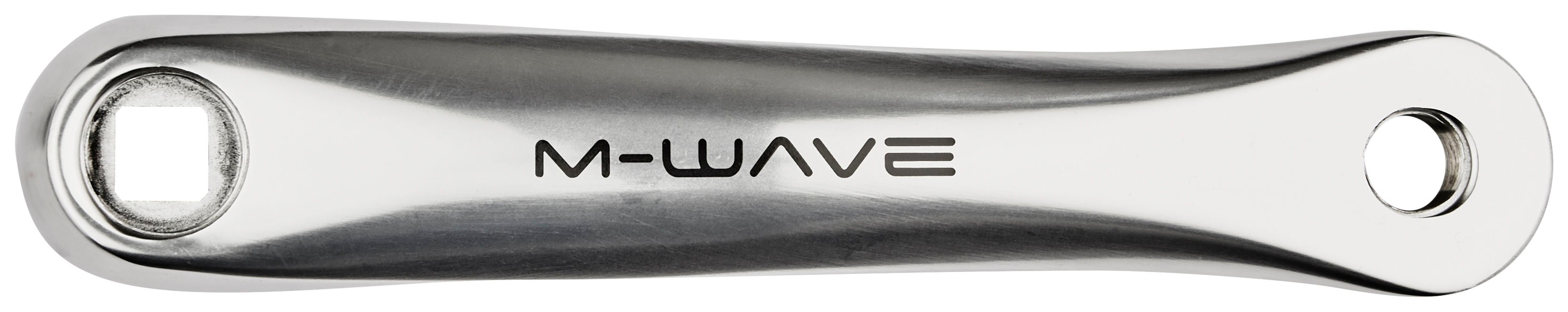 M-Wave pédalier Single Speed 44 dents alu poli argent/noir