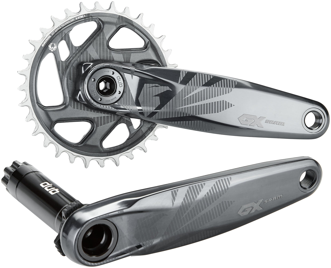 SRAM GX Eagle Boost DUB pédalier 12 vitesses 32 dents DM gris