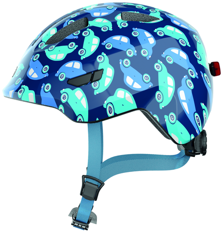 Casque de vélo Abus Smiley 3.0 LED blue car