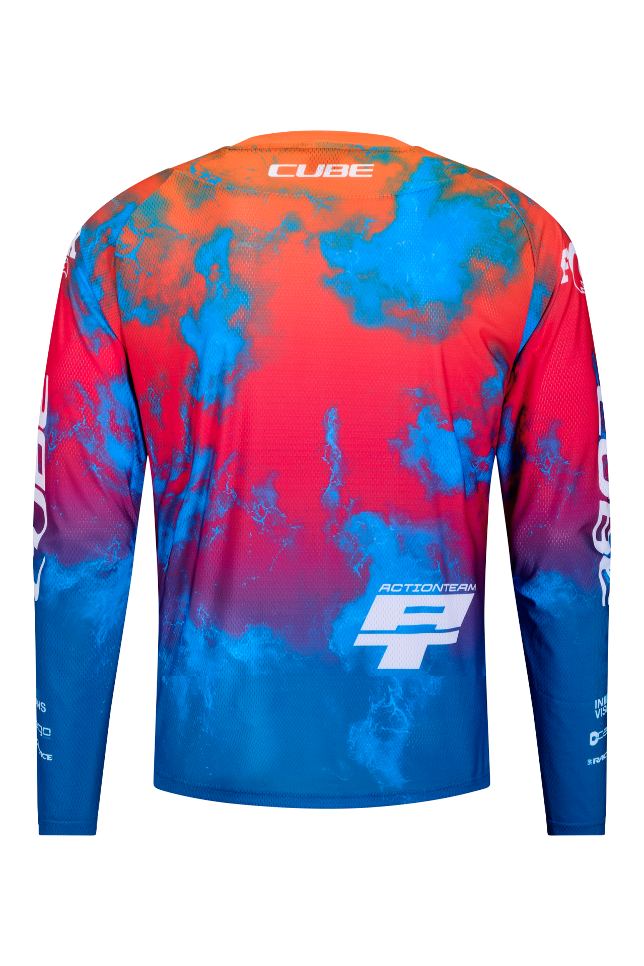 Cube maillot VTT X Actionteam manches longues blue´n´pink´n´orange