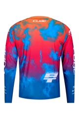 Cube maillot VTT X Actionteam manches longues blue´n´pink´n´orange