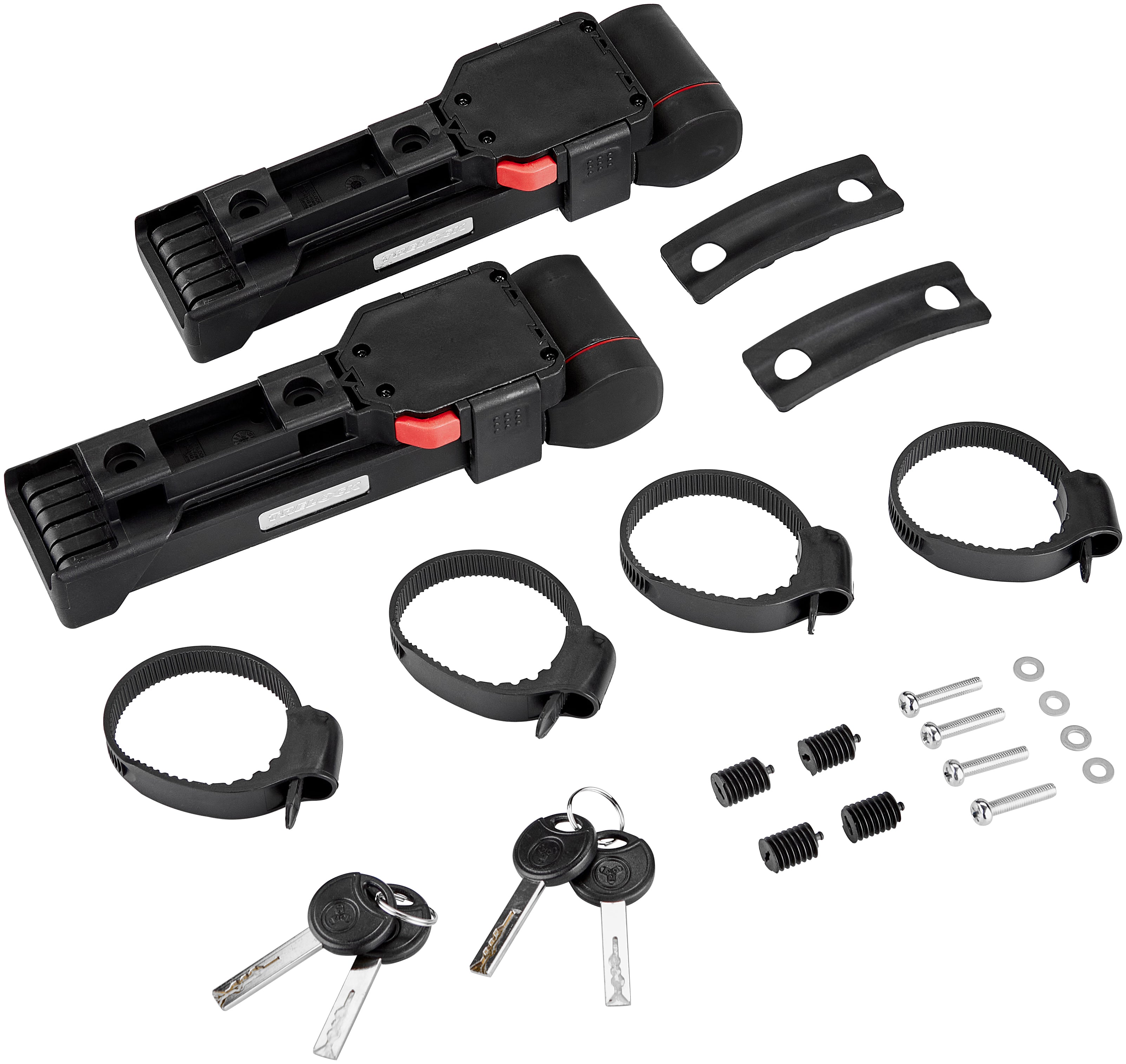 Trelock FS 480 COPS Antivol pliant Set double incl. support ZF 480 X-PRESS noir