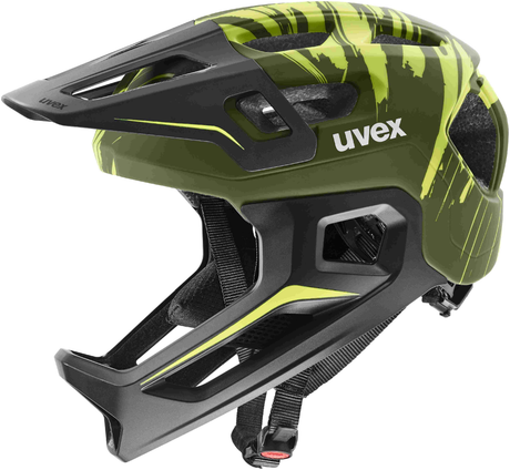 uvex React Jr. Casque intégral enfant Olive foncé mat