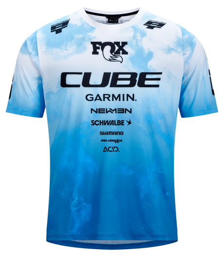 CUBE VTT Maillot X Actionteam manches courtes homme topas blue