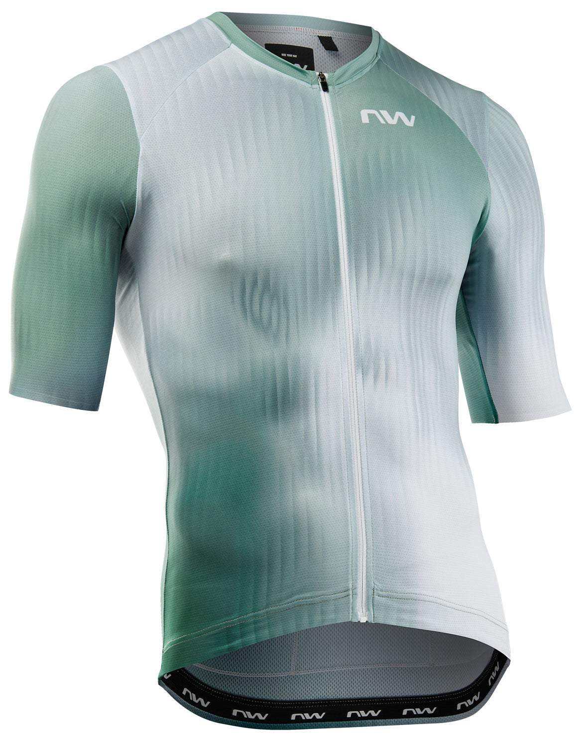 Northwave Blade Maillot Manches Courtes Blanc/Vert Sauge
