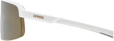 uvex Dyrt Lunettes de vélo Blanc Mat / Miroir Or