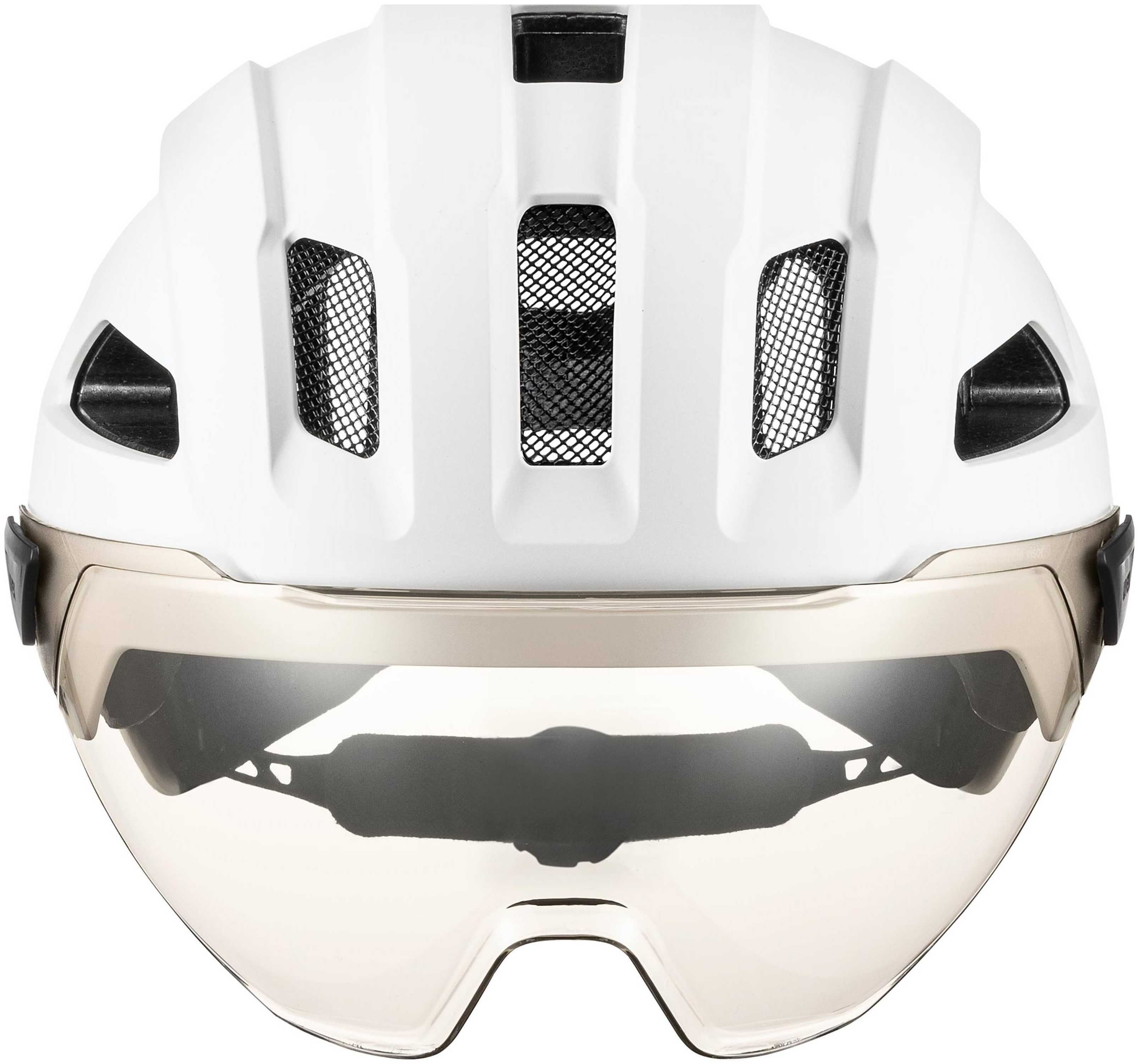 uvex Stride Visor blanc mat/argent clair