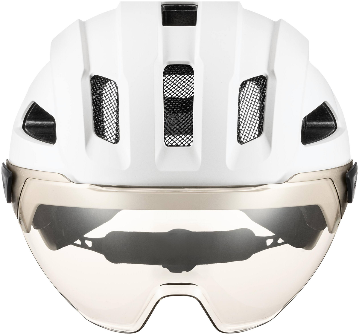 uvex Stride Visor blanc mat/argent clair