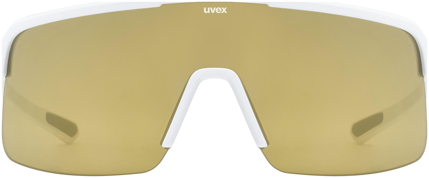 uvex Dyrt Lunettes de vélo Blanc Mat / Miroir Or
