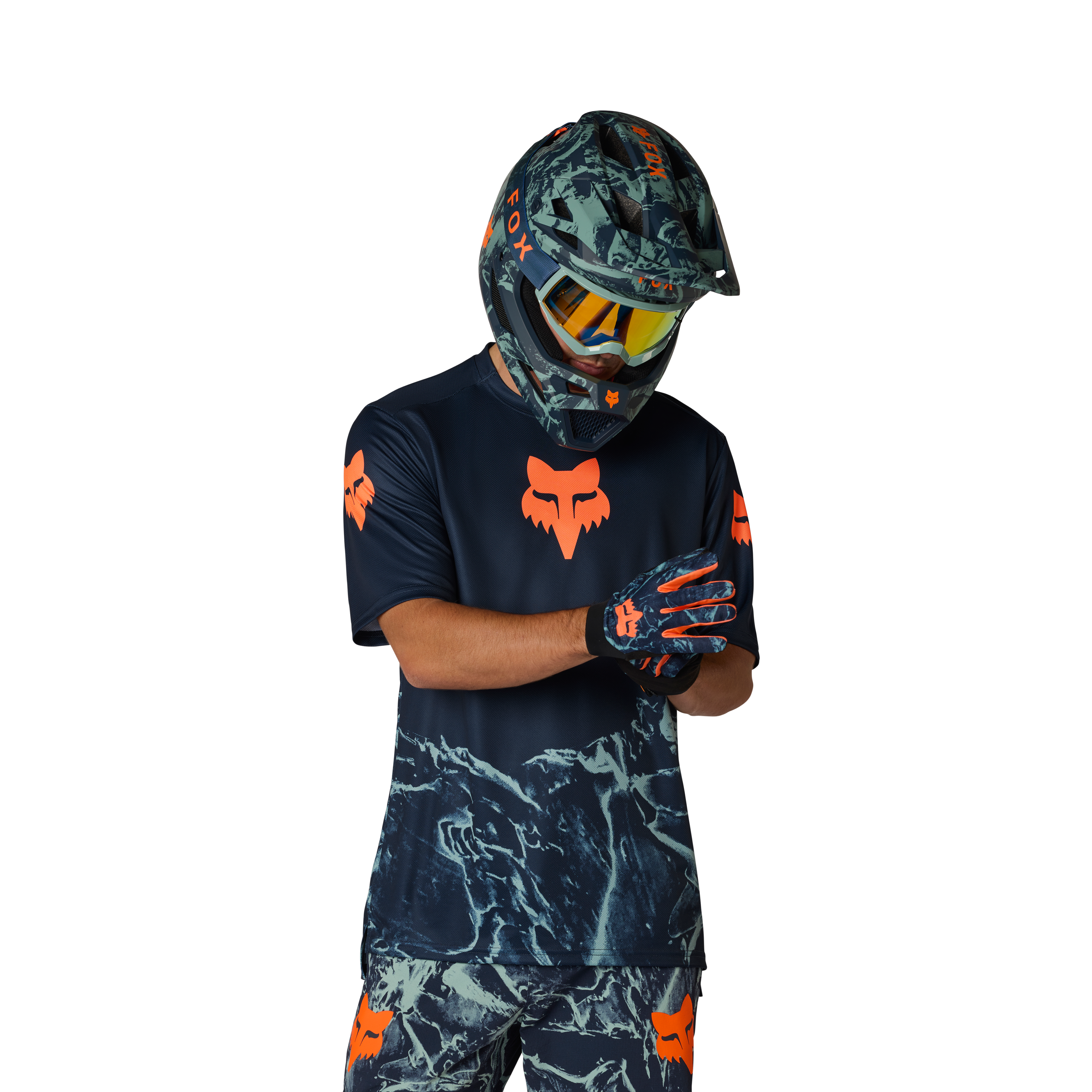 Fox Ranger SS Maillot Img Print Bleu Arctique