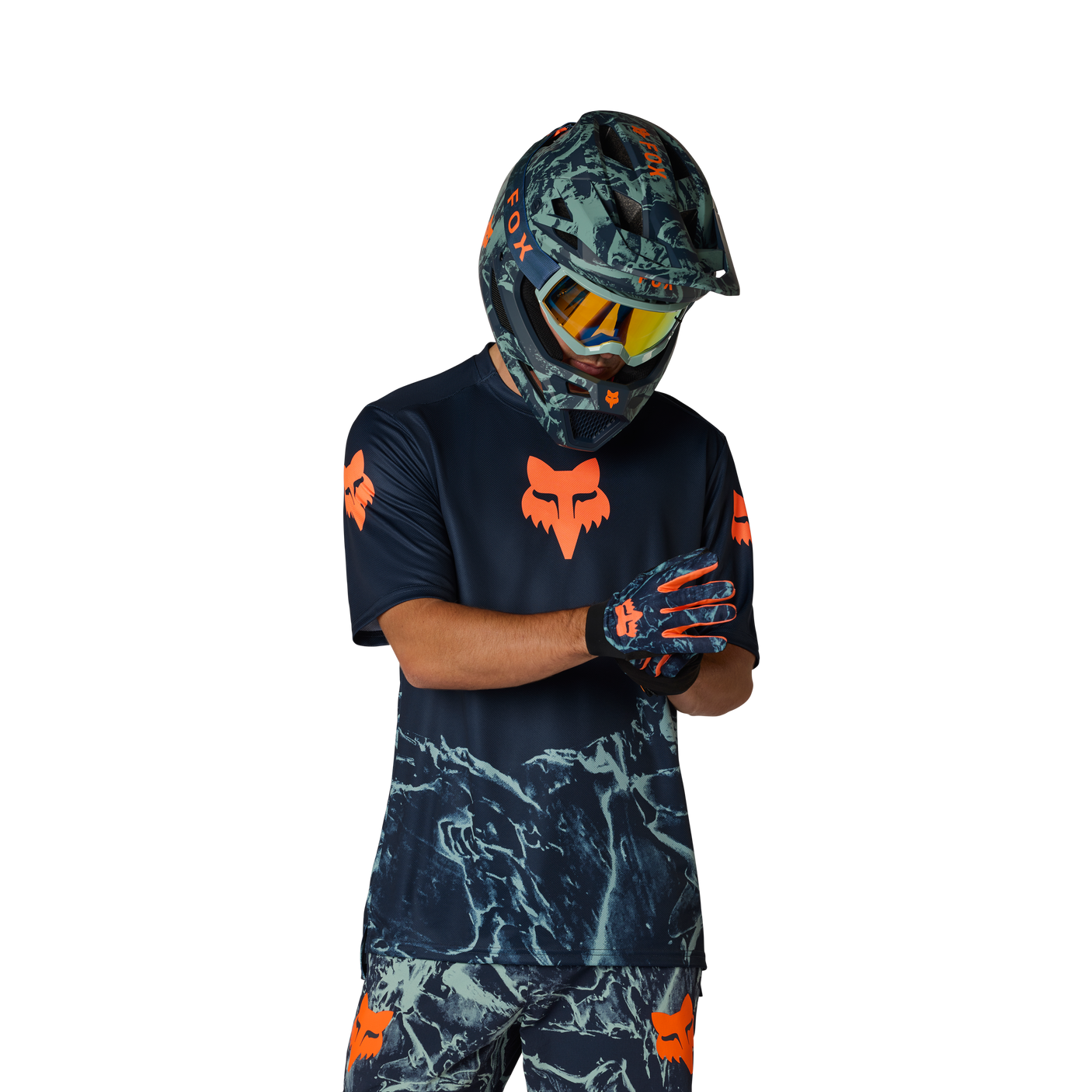 Fox Ranger SS Maillot Img Print Bleu Arctique