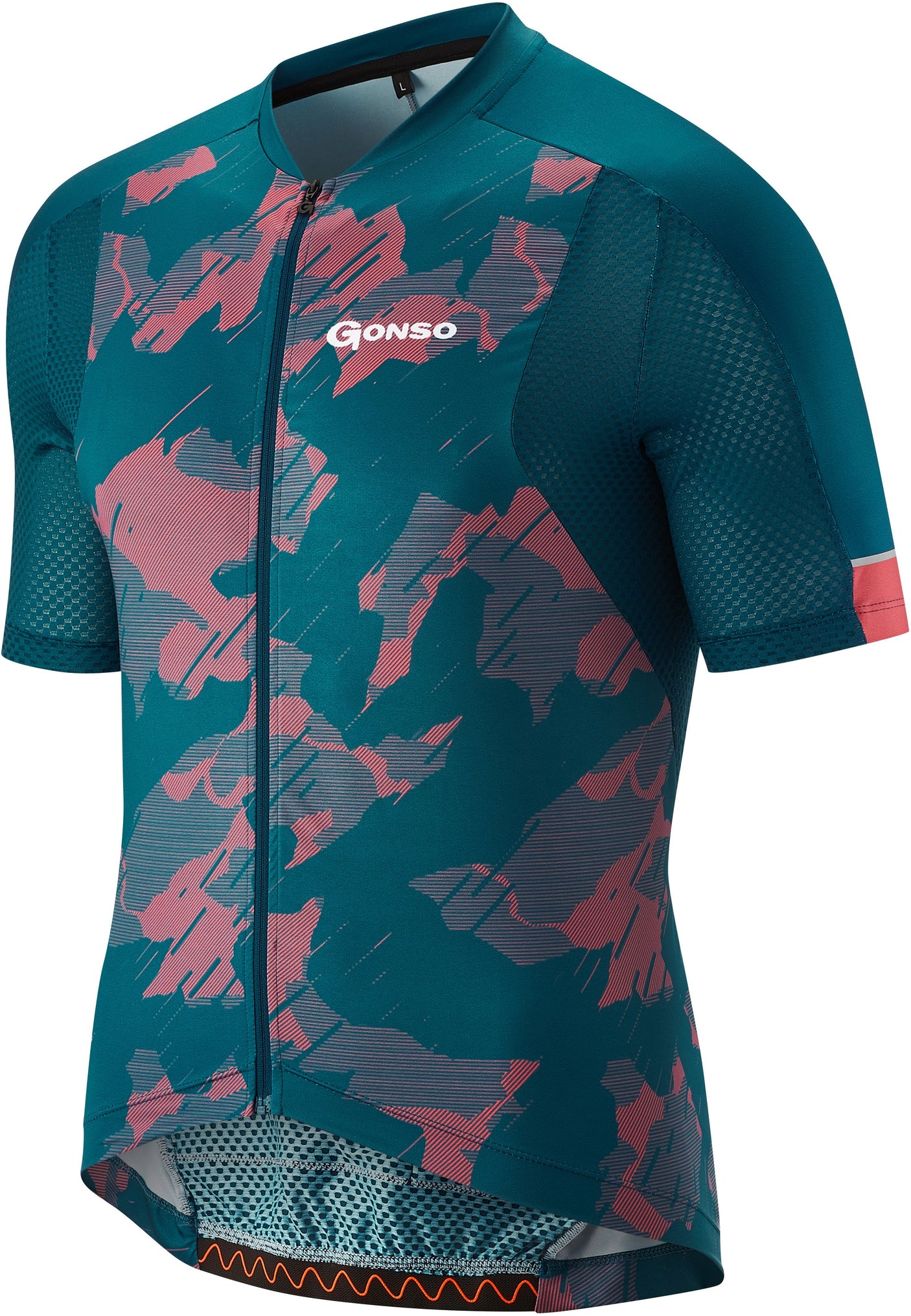 Gonso Ardole Maillot de vélo à manches courtes et fermeture éclair intégrale pour homme petrol
