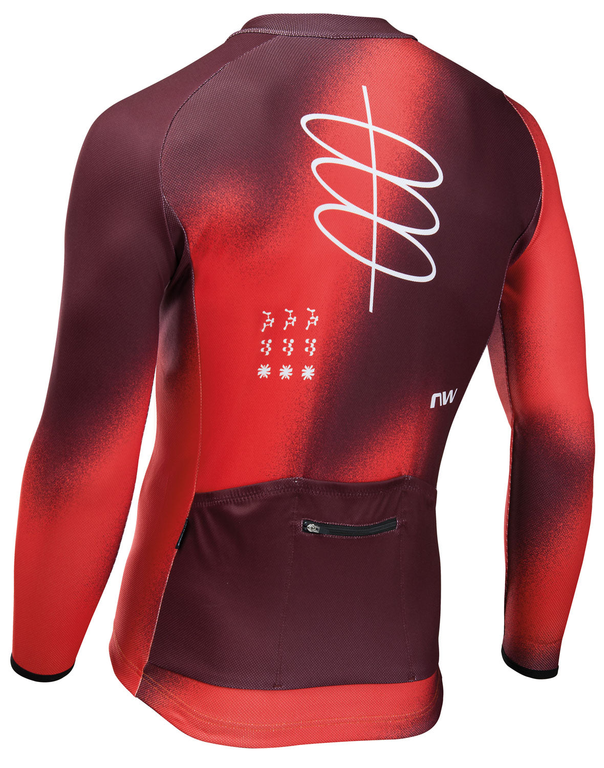 Northwave Blade Maillot ML Lava Red/Bordeaux