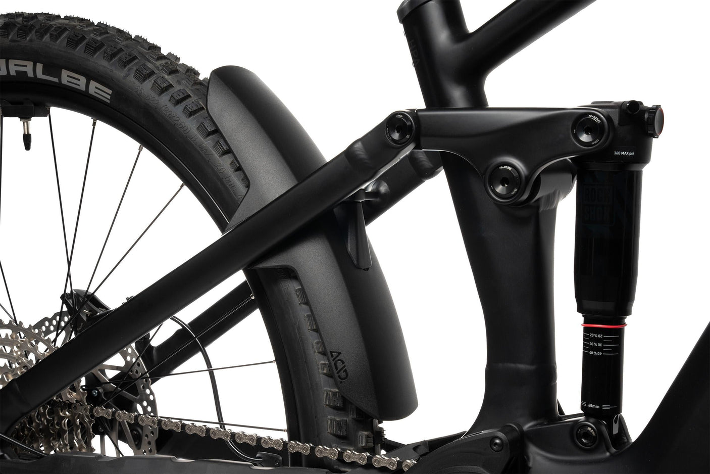 Garde-boue ACID MUD SHIELD SIC 2.0 arrière noir