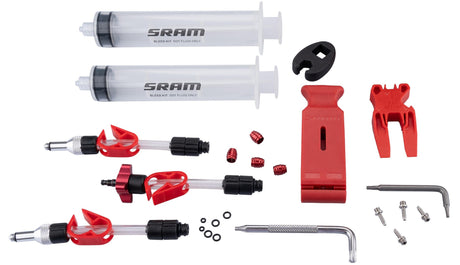 Kit de purge SRAM Standard (DOT) V2 sans liquide de frein DOT 5.1 transparent/rouge