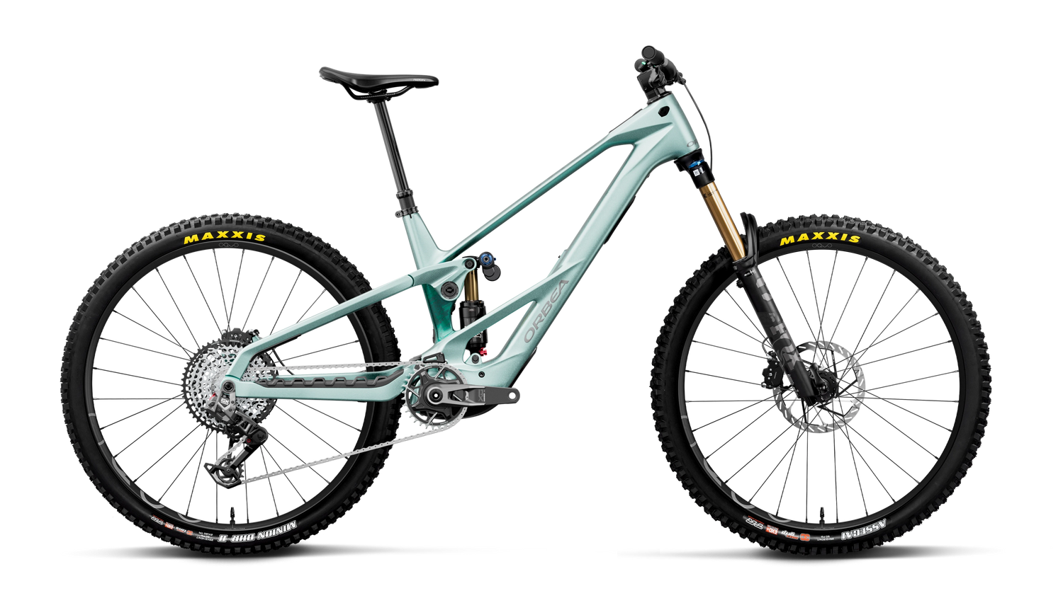 Orbea WILD LT M-TEAM RS Smooth Silver (Mat) - Escape Green C. View (Brillant)